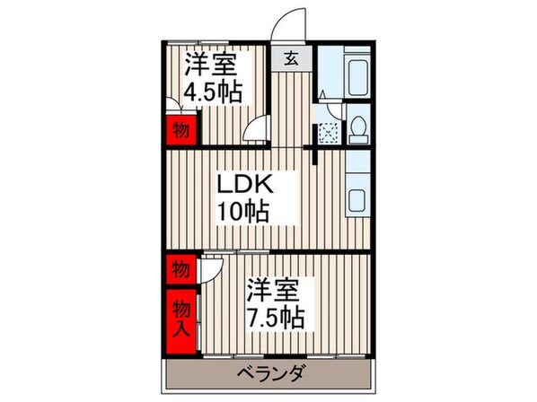 サンステ－ジ竹の塚(403)の物件間取画像